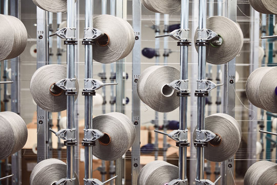 Textile Factory White Yarn Fiber