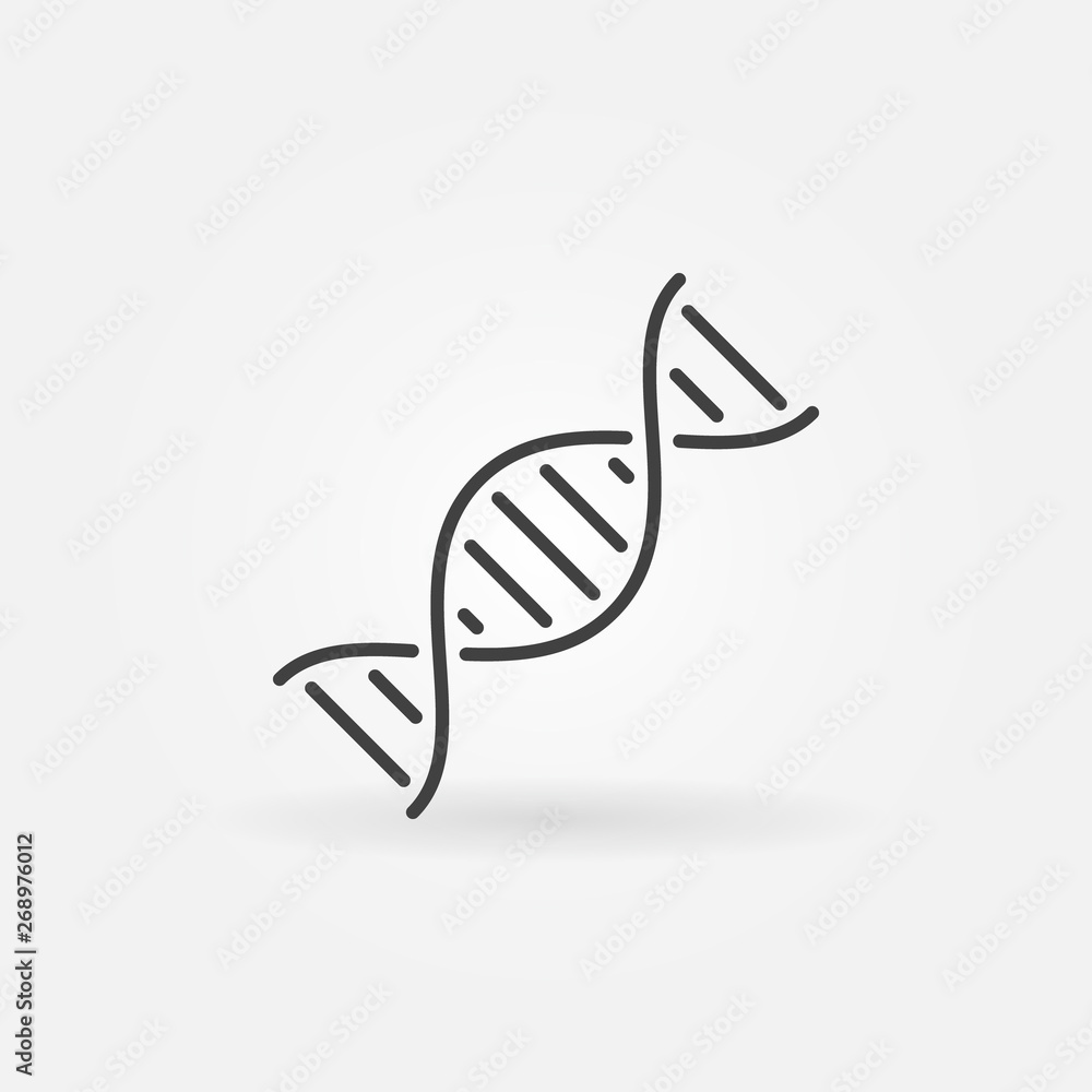 Poster dna helix vector concept icon or symbol in thin line style