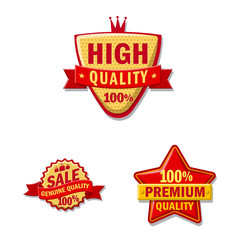 Vector design of emblem and badge symbol. Set of emblem and sticker stock vector illustration.