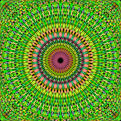 Colorful abstract repeating petal ornate mandala pattern background - symmetrical vector graphic design