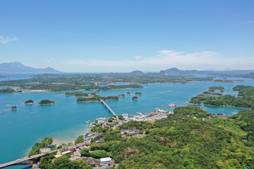 Naklejka premium Beautiful sea of ​​Amakusa in Japan