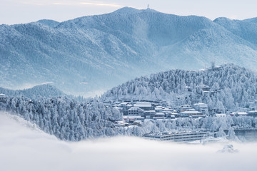 lushan mountain in winter