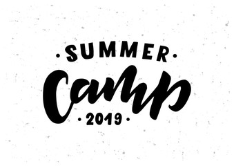 Summer camp hand drawn lettering