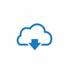 download cloud icon symbol vector