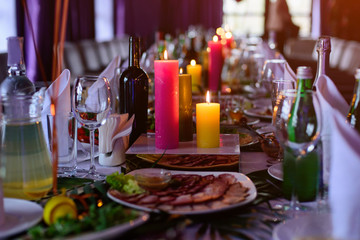 Delicious food served at the celebratory table