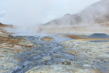 Hverir geothermal area at Lake Myvatn, Iceland