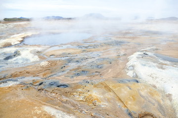 Hverir geothermal area at Lake Myvatn, Iceland