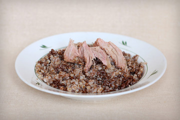  delicious buckwheat porridge with pork