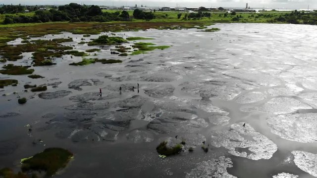Pitch / Bitumen Lake on the island of Trinidad and Tobago shot with the Mavic Air (Shot 4)
