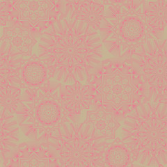 Geometrical irregular flowers vector seamless pattern