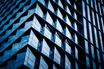 abstract architecture, blue toned image.