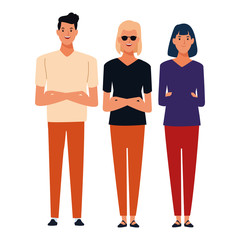 group of people avatar cartoon character