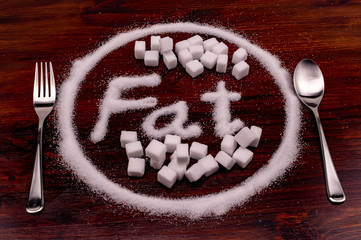 砂糖で書かれた文字。