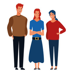 group of people avatar cartoon character