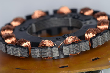 Interior of electric motor