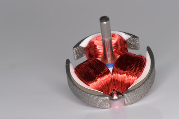 Interior of electric motor