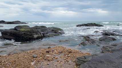 Fototapeta na wymiar Atlantic littoral beach in Vendée in France