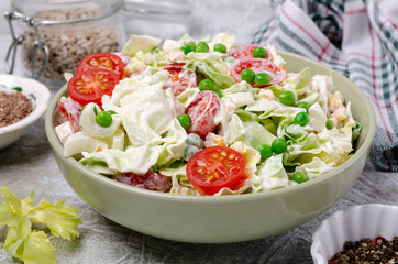 Salad of raw vegetables