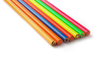 Colouring pensil isolated on white background.