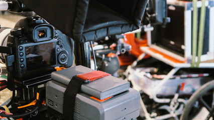 close up image of Professional camera equipment