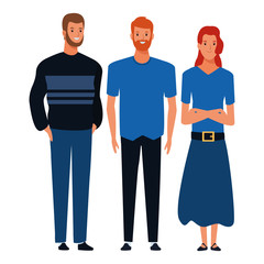 group of people avatar cartoon character