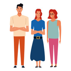 group of people avatar cartoon character