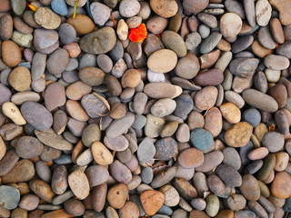 outdoor grunge stone background, pebble stone background