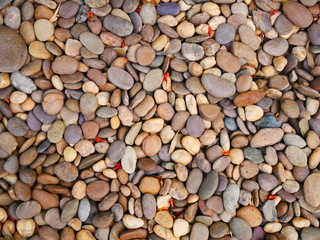 outdoor grunge stone background, pebble stone background