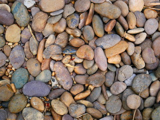 outdoor grunge stone background, pebble stone background