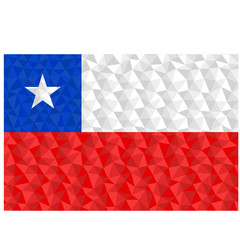 Fototapeta premium Polygonal flag of Chile national symbol background low poly style vector illustration eps