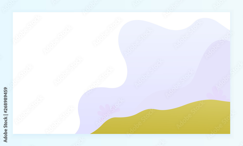 Poster shapeless forms vector, empty banner for text or presentation. abstract formless decor grey and brow