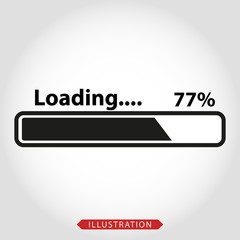 Fototapeta premium Loading vector icon. Loading style sign for mobile concept and web design. Downloading symbol logo illustration. eps10