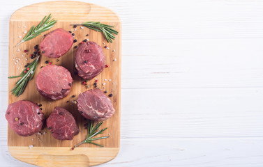 Raw filet mignon