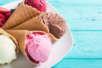 Ice cream waffle cones
