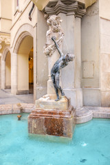 The famous tourist sight of the old town the fountain 
