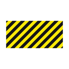 Warning striped rectangular background, yellow and black stripes on the diagonal, a warning to be careful - the potential danger vector template sign