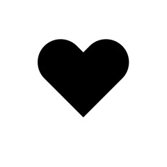 Heart icon, Valentines Day symbol, graphic design template, vector illustration