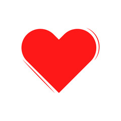 Heart icon, Valentines Day symbol, graphic design template, vector illustration