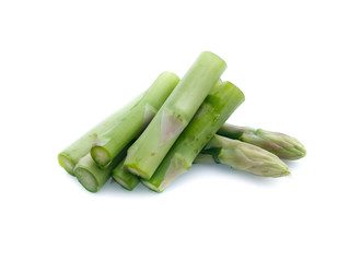 Asparagus on white background