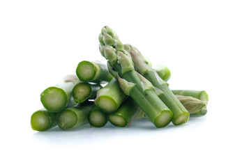 Asparagus on white background