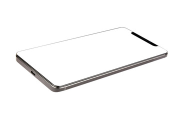 Isolated Black Full Display Smartphone