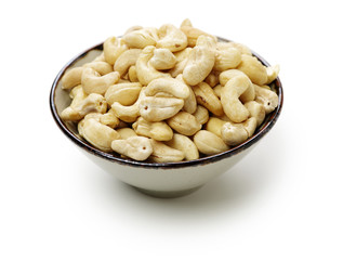 Cashew on white background 