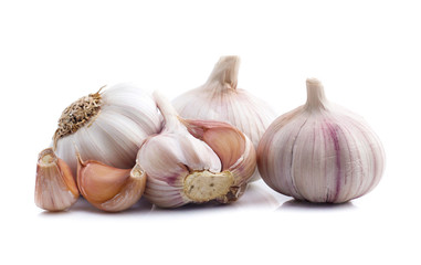 Garlic isolated on white background