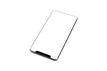 Isolated Black Full Display Smartphone