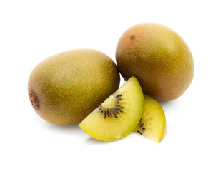 Fototapeta premium gold kiwi isolated on white background
