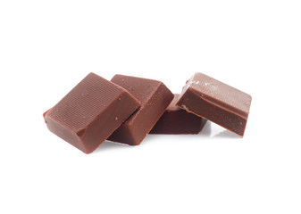 chocolate on isolated white background