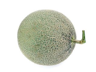 cantaloupe melon slices isolated on white background