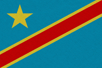 Democratic Republic of the Congo fabric flag