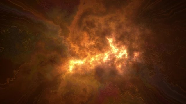 Warm Amber Abstract Fractal Looping Background