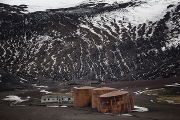 Old Whaling Station Structures on Deception Island, Antarctica - 269001454